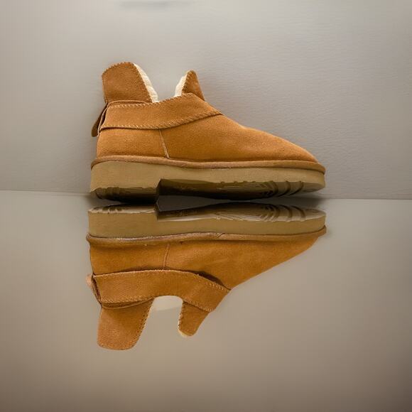 UGG “Mckay” Chestnut Suede Sheepskin Ankle Mini Boots Booties Size 6 Women NEW - Picture 9 of 13